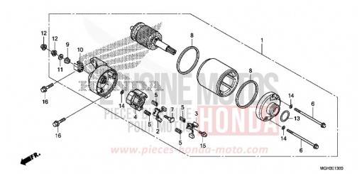 MOTEUR DE DEMARRAGE VFR1200XDC de 2012